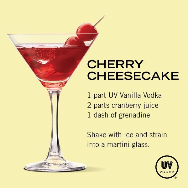 UV Vodka Recipe Cherry Cheesecake. Posted by lavina on Food and Drink Share Sunday